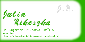 julia mikeszka business card